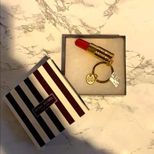 NWT Henri Bendel Lipstick Keychain
